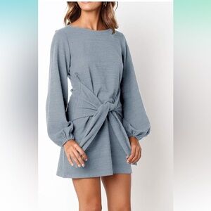 *NWT* R.Vivimos Cotton Knitted Tie Waist Sweater Dress